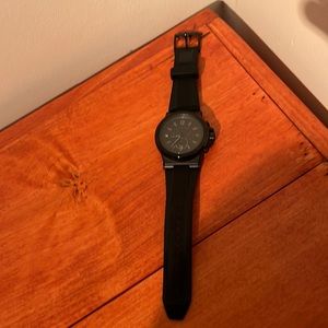 All Black Michael Kors watch with rubber band. Dead battery
